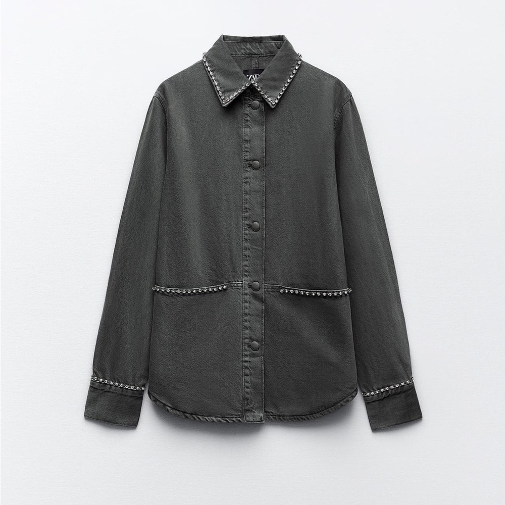 OVERSIZED RHINESTONE OVERSHIRT